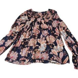 Lucky Brand Women's Size Small Smocked Floral Boho